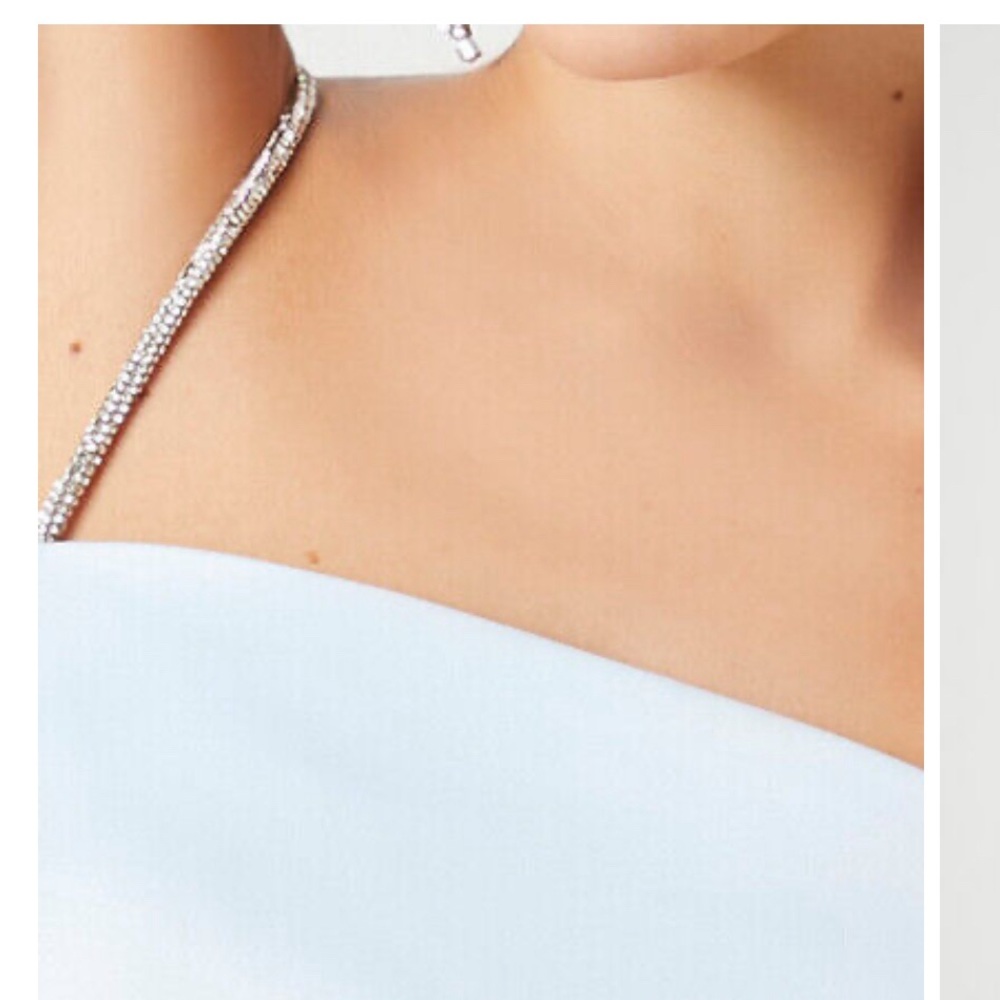 Satin Rhinestone Cropped Cami - Picture 3 of 3